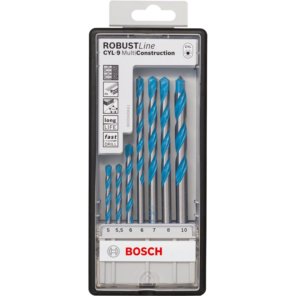 7-piece CYL-9 MultiConstruction drill bit set 5 - 10 mm image 1
