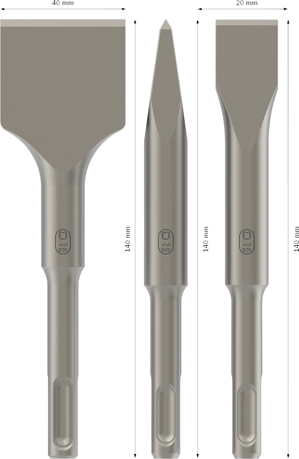 PRO SDS plus-4C Chisel Set image 3