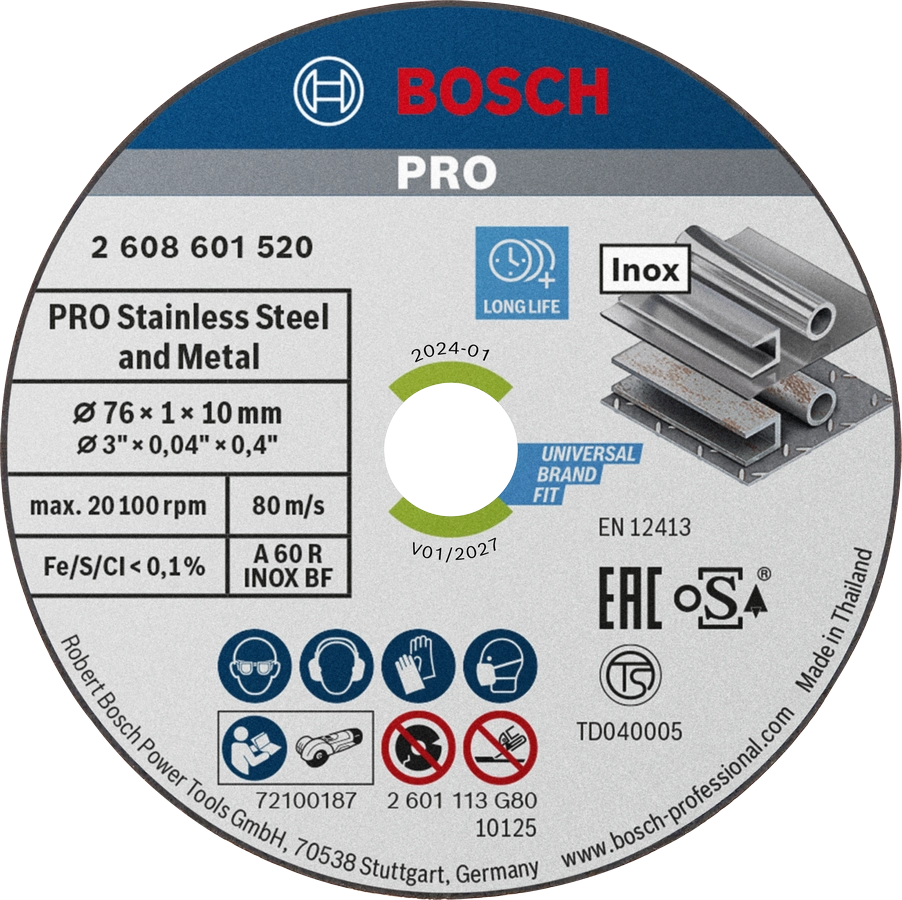 PRO Stainless Steel and Metal Bonded Cutting Disc image 1