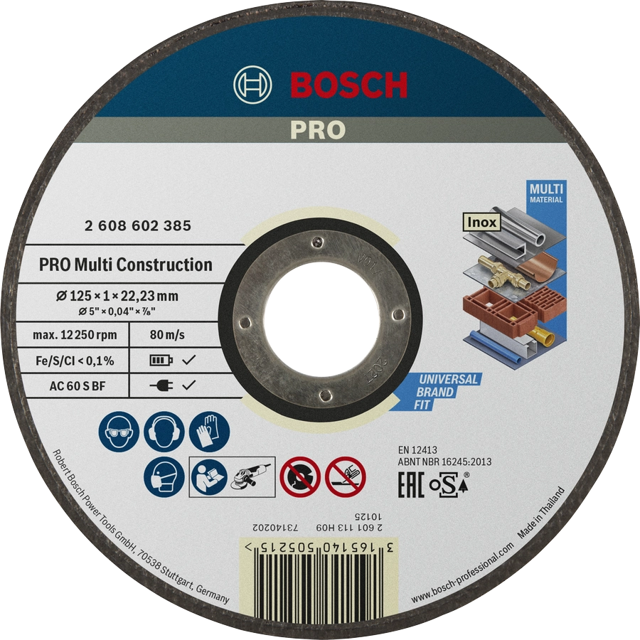PRO Multi Construction Bonded Cutting Disc image 1