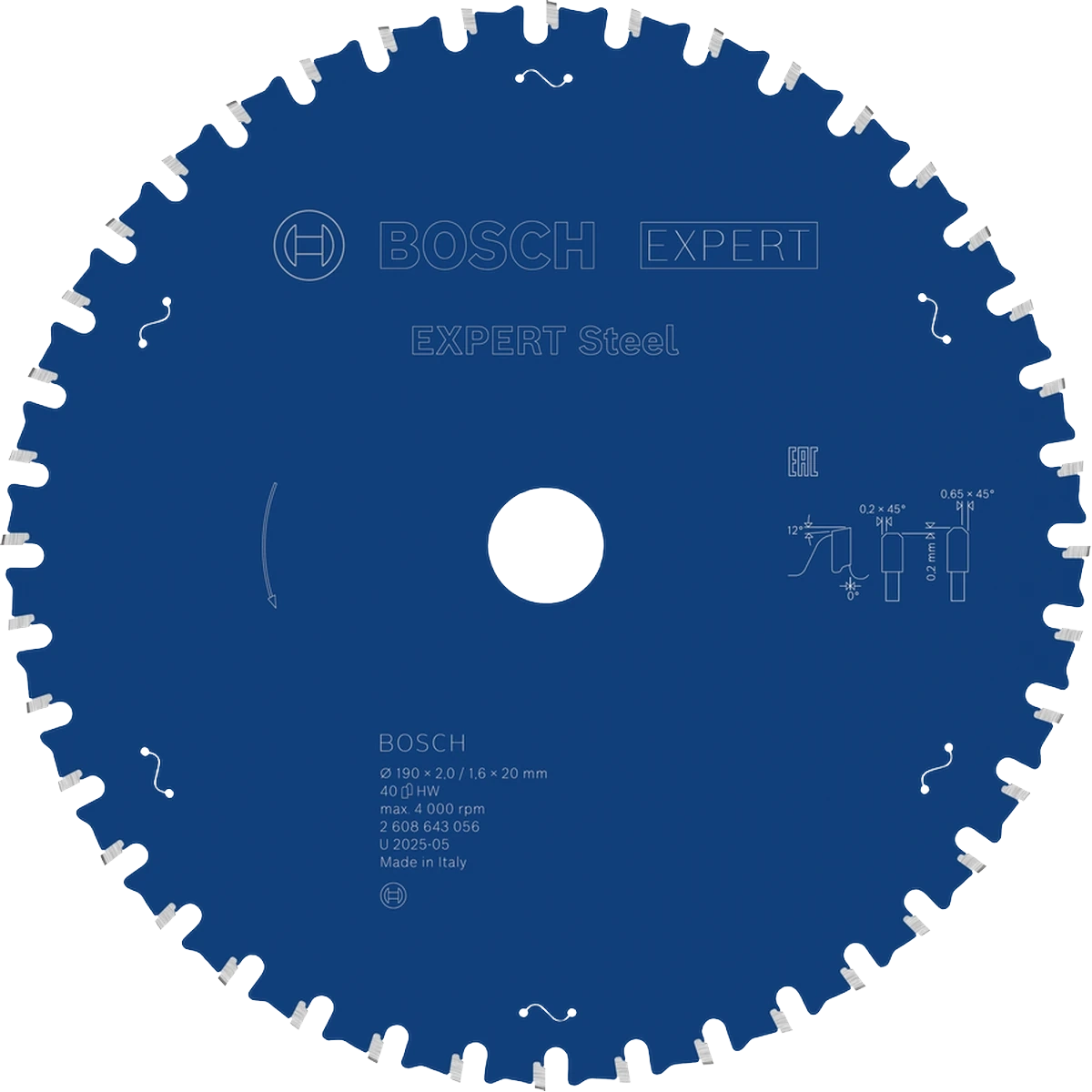 EXPERT Steel Circular Saw Blade, 190 x 2/1.6 x 20 mm, T40 image 3
