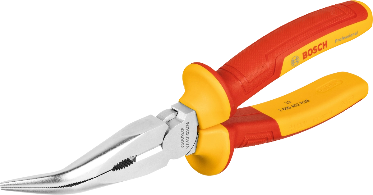 VDE Long Nose Pliers Bent, 40° 200 mm Professional image 1