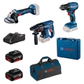 Combo Kit: Cordless combi GSR 185-LI + cordless angle grinder GWS 180-LI + cordless rotary hammer GBH 180-LI + 2 x 4.0 Ah batteries in bag Professional image 4