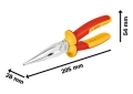VDE Long Nose Pliers Straight 200 mm Professional image 6