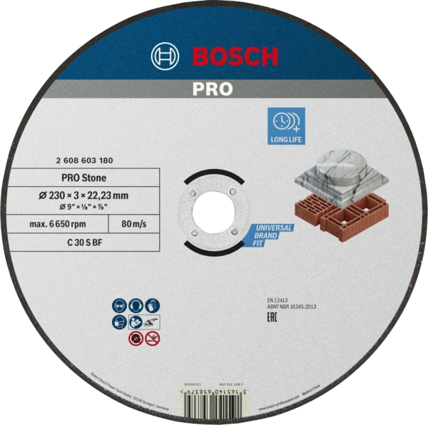PRO Stone Bonded Cutting Disc 230x3.0