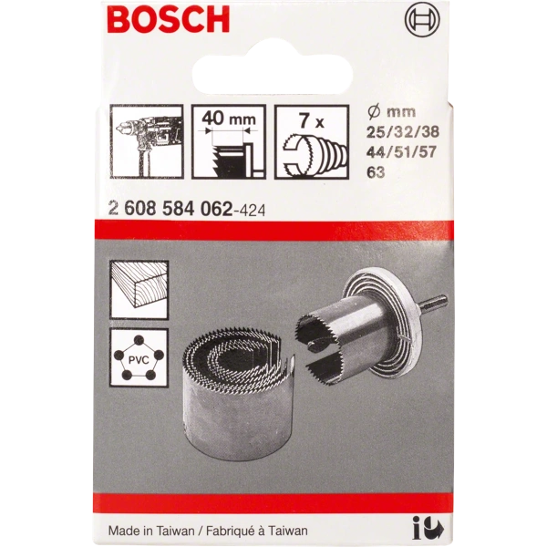 7-piece hole cutter set 25 - 67 mm