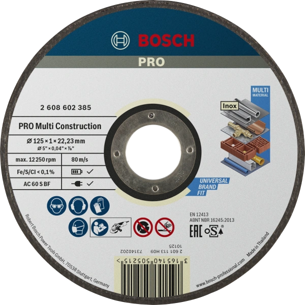 PRO Multi Construction Bonded Cutting Disc