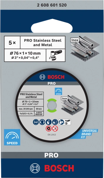 PRO Stainless Steel and Metal Bonded Cutting Disc 76 10.00