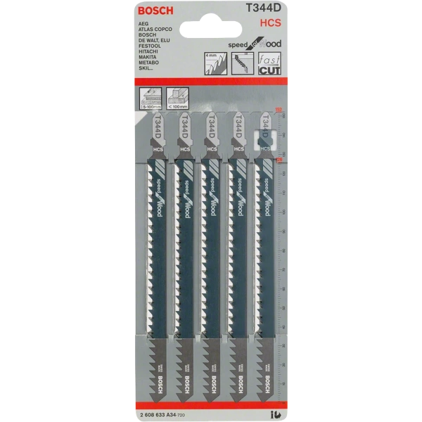 Jigsaw blade T 344 D Bosch 