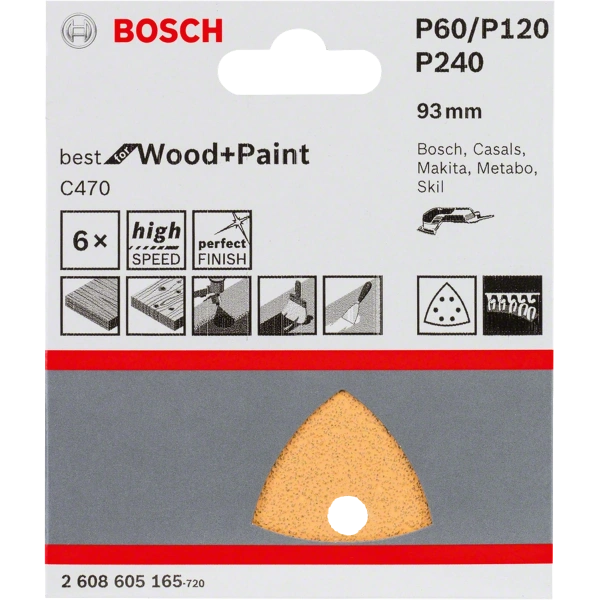 C470 sanding sheet, pack of 6 Bosch 