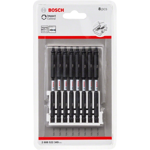 Impact Control Screwdriver Bit pack, 8-piece Bosch 