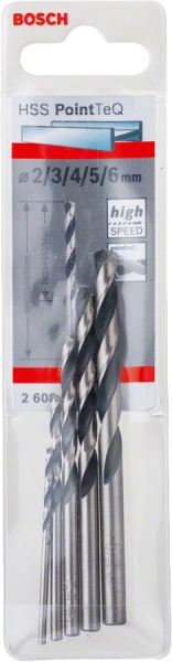 HSS Twist Drill Bit PointTeQ Set, 5-Pieces image 2
