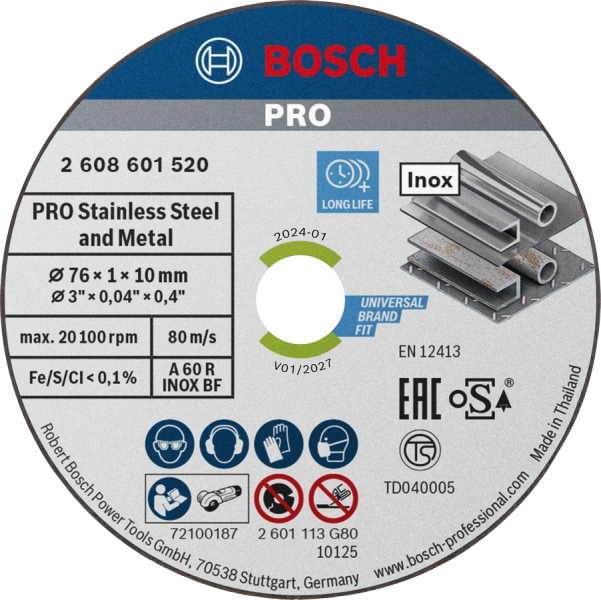 PRO Stainless Steel and Metal Bonded Cutting Disc image 1