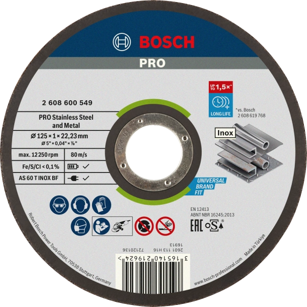 PRO Stainless Steel and Metal Bonded Cutting Disc Bosch 