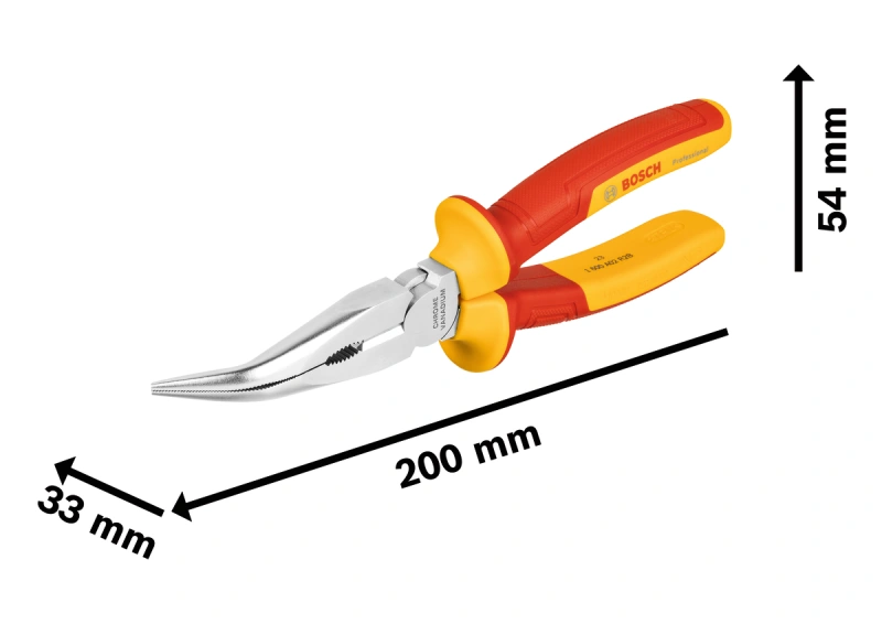 VDE Long Nose Pliers Bent, 40° 200 mm Professional image 6