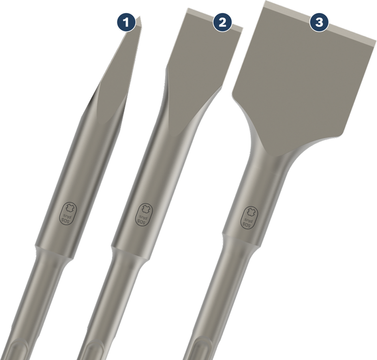 Long Life chiselling concrete and masonry
